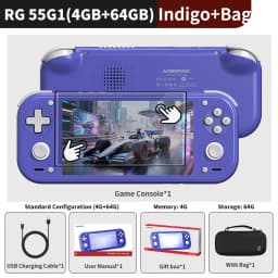 Anbernic RG 55G1 Retro Handheld Game Console 5.5" IPS Android 6000mAh 3D Hall Joystick Trigger AI WiFi RG55G1 Video Games Player