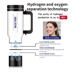 1L Large Capacity High Concentration Household Hydrogen Water Bottle with SPE Electrolysis to Remove Residual Chlorine and Ozone