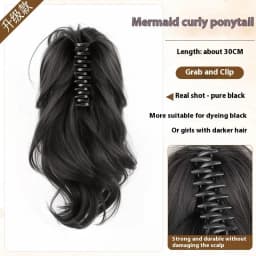 Synthetic Ponytail Claw Clip Fluffy Curly Hair Extensions Ladies Ponytail Hair Clip Party Daily Wear DIY Accessories