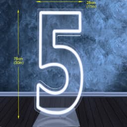 30inch Color-Changing Neon Sign Numbers - Free Standing & Hanging Option for Birthday Wedding Party Decor Lighting
