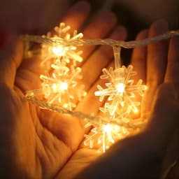 Christmas Snowflake String Lights LED Fairy Lights USB/Battery Powered Garland 2024 New Year's Wedding Party Xmas Decorations