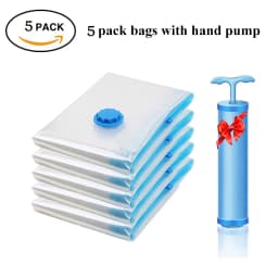 5/12/48PCS Vacuum Storage Bags For Clothes,Bedding,Space Saving Bags Storage Vacuum Seal Packet,Folding Compressed Organizer Bag