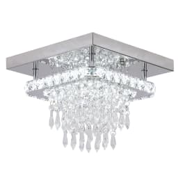 Ceiling Lamp Led Modern Chandelier Pendant Light Drop Crystal Square Design Living Dining Room Home Decor Indoor Hanging Fixture