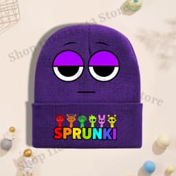 Sprunki Cartoon Cute Knit Hat for Children Anime Fashion Knitted Hat Boys Girls Winter Warm Cap Kids Windproof Hip Hop Caps Gift