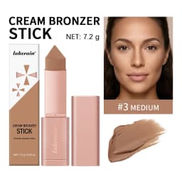 Cream Bronzer Stick and Contour Stick 2-in-1 bronzing and contouring instant depth & dimension to the face flawlessly over base