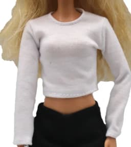 1 Piece Doll Clothes Long Dress Round Neck Long Sleeve T-Shirt for Doll Clothing Outfits 1/6 Dolls Accessories