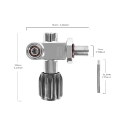 DIDEEP 3500Psi Scuba Diving Tank Valve,High Pressure DIN/YOKE Valve,Diving Cylinder Valve M18*1.5 Thread,Diving Tank Accessories