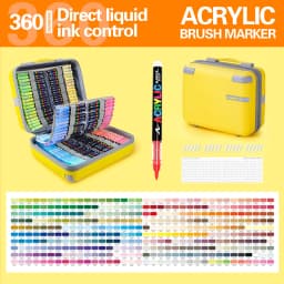 12-288 Colors/Box Christmas-Themed Marker Set - Soft-Tip Straight Liquid Acrylic Markers for DIY Holiday Doodle Art Painting