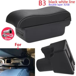 For Kia Picanto Armrest Box For Kia Picanto 3X-Line Car Armrest Curved Surface leather Simple installation Storage box Interior