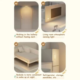 Led Dual-purpose Small Lamp Wireless Rechargeable Automatic Light Smart Sensor Magnetic Human Body Induction Night Light Hallway