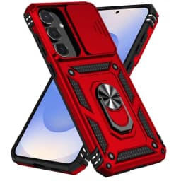 Stand Rotating Slide Camera Lens Military Grade Armor Case For Samsung S25 S24 S23 S22 S21 FE S20 Plus Note 20 Ultra M53 M33 A34