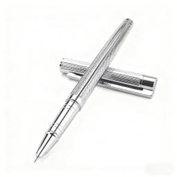 Luxury Quality PAILI 613A Metallic Gray Pen School Student Office 0.38mm Nib Fountain Pen New