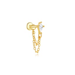 AIDE 1 Piece 925 Sterling Silver Spare Parts Chains Part For Stud Earring Piercing Hoops Drop Earring Women Fine Jewelry Gift