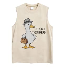 Washed Funny Goose Tank Tops Mess with The Honk You Get The Bonk Graphic T Shirts Vintage Unisex Loose Cotton Sleeveless Vests