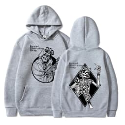Forward Observations Group Hoodie Punk Skeleton Gothic Hoodies Men's Fashion Vintage Graphic Hooded Sweatshirt Streetwear