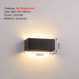 Round Square Modern Wall Lights Garden Porch Ip65 Waterproof Up Down Lighting Outdoor Led Bedroom Lamp Wall Decor