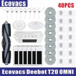 Ecovacs Deebot T20 Omni T20e Accessories Main Side Brush Mop Cloth HEPA Filter Dust Bag Replacement Spare Parts