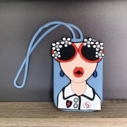Soft Silicone Travel Luggage Tag Suitcase Identifier Tag with Lanyard Anti-lost Boarding Pass Tag Name Phone Address Label