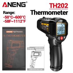 ANENG TH203 Smart Industrial Infrared Thermometer -50~600℃ Temperature Gun VA Reverse Color Screen Tester Meter Pyrometer Tools