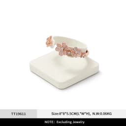 Oirlv Beige Jewelry Display Stand for Ring Earring Necklace Stand Store Window Counter Showcasing Rack for Jewelry Display Props