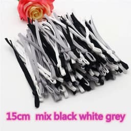 10-12CM Mask Elastic Band 15cm Colorful Mask Elastic Band Mask Rope Belt Adjustable Ear Hook Sewing Accessories 50/100pcs