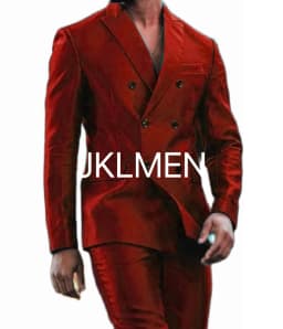 Latest Design Shiny Jacket Pants Double Breasted Peak Lapel Men Suits Terno Masculino Tuxedo Groom Wedding Prom Party