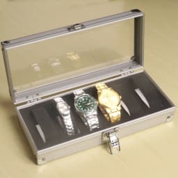 Aluminum Structure Watch Storage Box 12 Grid Slot Jewelry Display Square Case Suede Inside Rectangle Watch Holder for Organizing