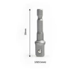 3pcs/set Chrome Vanadium Steel Socket Adapter Hex Shank to 1/4" 3/8" 1/2" Extension Drill Bits Bar Hex Bit Set Power Tools