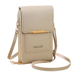 Phone Cross-Body Purse With Touchscreen Window Premium Leather RFID-Blocking Lightweight Women's Shoulder Bag Wallet Purse