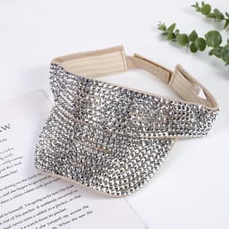 New Women's Shiny Rhinestone Sun Hat Adjustable Acrylic Baseball Cap suitable for outdoor activities holiday parties casual wear