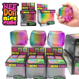 NeeDoh Rainbow Cube Squishy Fidget Toy Blind Box Stress Relief Sensory Cube Fingertip Release Stress Reliever