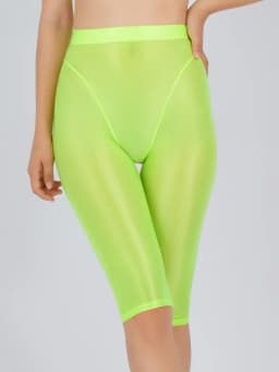 Sexy Women Thin Sheer See Through High Waist Shorts Pants Candy Color Elastic Shaper Hot Short Soft Casual Yoga Short Pant