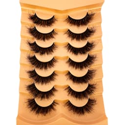 New 7 Pairs of Thick, 3D Simulation Mink Fur Fake Eyelashes Short, Dramatic Fake Eyelashes Wholesale Full Line Fake Eyelash Make