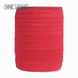 NINE LOOMS Plain Shiny Fold Over Elastics FOE 5/8" 15mm Spandex Band Tape Hair Tie Headband DIY Sewing Trim 50 100 Yard by Spool