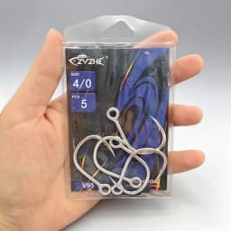ZYZHE 5~10pcs/Lot Single Lure Hook 4#-13/0# 12 Sizes Bkk 8095 Hooks Saltwater Ultra-Antirust Coating Fakebait Assist Hooks