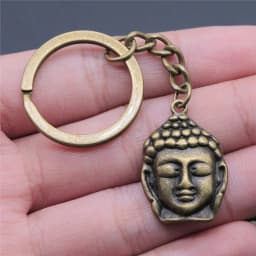 Buddha Keychain Keyring Spiritualist Key Ring Gift For Men Women Friend Car Key Chain Ring Holder Souvenir For Gift