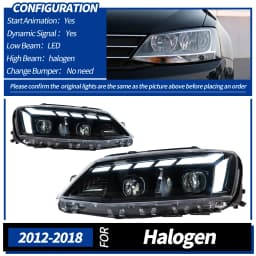 AKD Head Lamp for VW Jetta Sagitar MK6 LED Headlight 2011-2018 Headlights MK6 DRL Turn Signal High Beam Angel Eye Projector Lens