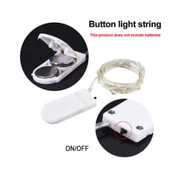 2M 3M 5M Copper Led Fairy String Lights CR2032 Button Battery Operated Party Wedding Decoration Christmas Flasher Fairy Lights