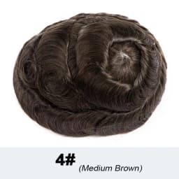 Long Lifespan Mono Wig Man Double Knots Toupee Men's Wig Human Hair 6 Inches Hair System For Men Capillary Male Hair Prosthesis