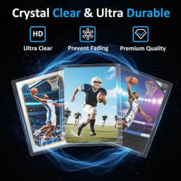 Trading Card TopLoaders 3"X4" Hard Plastic Protectors Optional UV Protection 100 Top Loaders + 100 Inner Card Sleeves + 1 PP Box