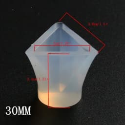 New 1PCS Pyramid 6 Sizes Craft DIY Transparent UV Pyramid Resin Liquid Silicone Combination Molds for Making Jewelry