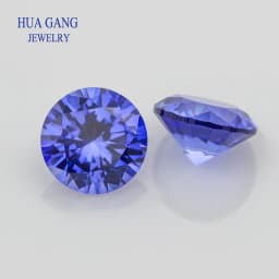 Synthetic Corundum Mixed Blue Red Yellow White Green Stone Gems Synthetic Stone Round Brilliant Cut High temperature wax inlay