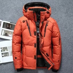 Parkas Winter Thickened Mens Down Jacket Men's Casual Lightweight Down Jacket Skiing Climbing Hunting Hooded Warm Duck Down Coat