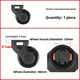 Detachable Universal Wheel Luggage Wheel Tool Box Makeup Case Roller No Disassembly Needed Single Wheel Slider Tool