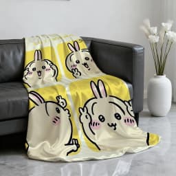 Kawaii C-ChiikawaS Cute Blanket Soft Throw Blanket for Home Bedroom Bed Sofa Picnic Travel Office Rest Cover Blanket Gift