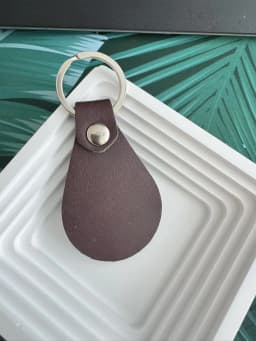 10 PCS Leather Keychain PU Leather Key Fobs With Rivets And Keychain Ring Sublimation Keychain Blanks