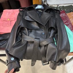 YOLOAgain Double Breasted Croc Pattern Leather Jacket Women 2026 Autumn New Genuine Leather Jacket Ladies