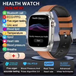 2025New Micro Physical Examination Smart Watch For Men Uric Acid Body Fat Five Organ Health Watches Bluetooth Call SmartBracelet