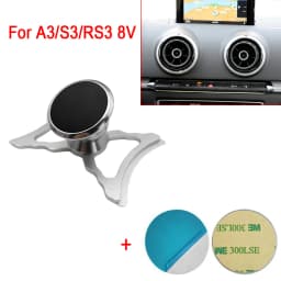 Car Phone Holder For Audi A3/S3/RS3 8P 8V Sline Sportback Air Vent Magnetic Mount GPS Stand 360 Degree Rotatable Mobile Bracket