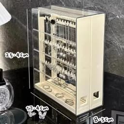 Transparent Jewelry Organizer Box Vertical Pulling Jewelry Box Dustproof Display Stand High-capacity Storage Hanging Accessories
